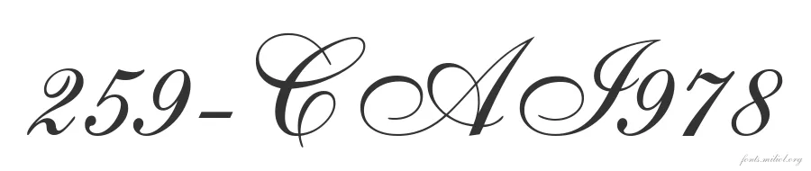 259-CAI978 字体预览图
