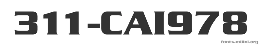 311-CAI978 字体预览图