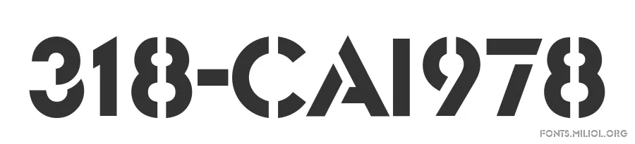 318-CAI978 字体预览图