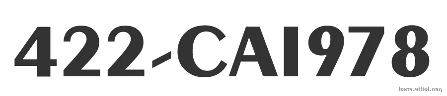 422-CAI978 字体预览图