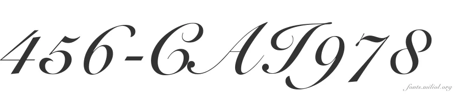 456-CAI978 字体预览图