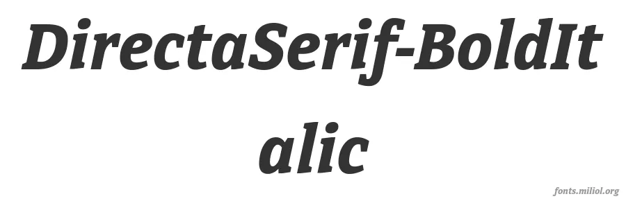 DirectaSerif-BoldItalic 字体预览图