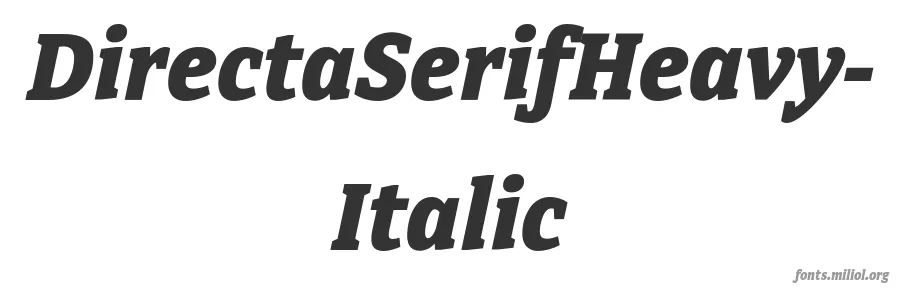 DirectaSerifHeavy-Italic 字体预览图