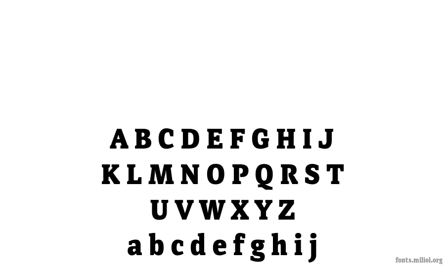 DirectaSerifHeavy 字体映射图