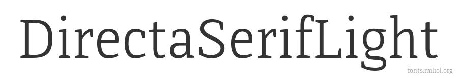 DirectaSerifLight 字体预览图