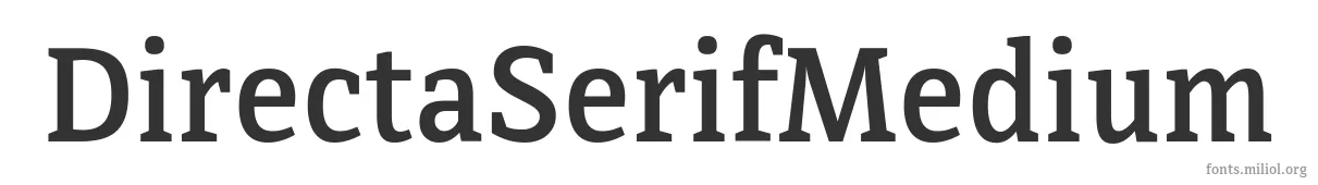 DirectaSerifMedium 字体预览图
