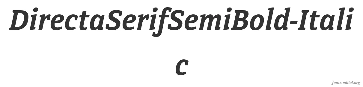DirectaSerifSemiBold-Italic 字体预览图
