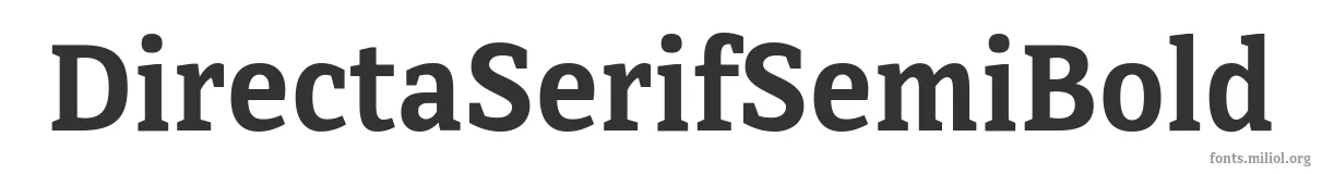 DirectaSerifSemiBold 字体预览图