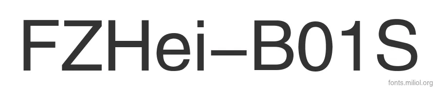 FZHei-B01S 字体预览图