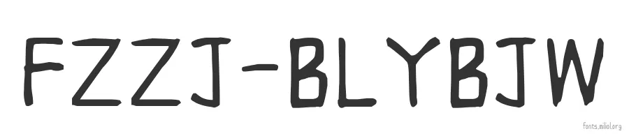 FZZJ-BLYBJW 字体预览图