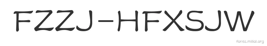 FZZJ-HFXSJW 字体预览图
