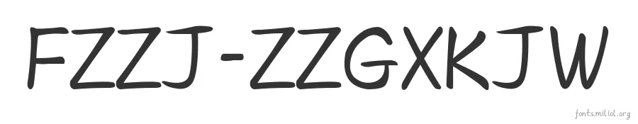 FZZJ-ZZGXKJW 字体预览图