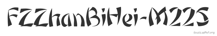 FZZhanBiHei-M22S 字体预览图