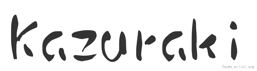 Kazuraki 字体预览图