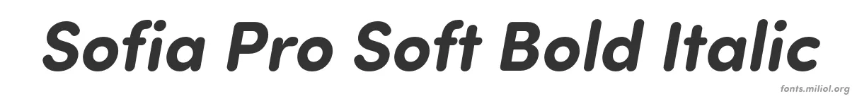 Sofia Pro Soft Bold Italic 字体预览图