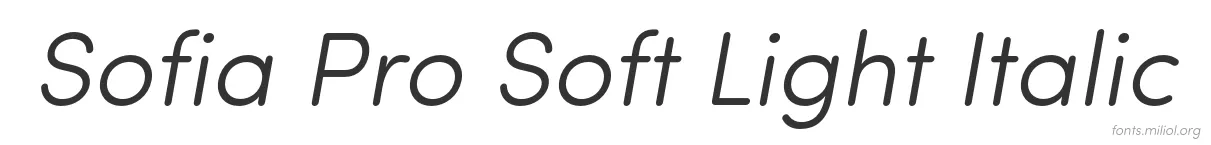 Sofia Pro Soft Light Italic 字体预览图