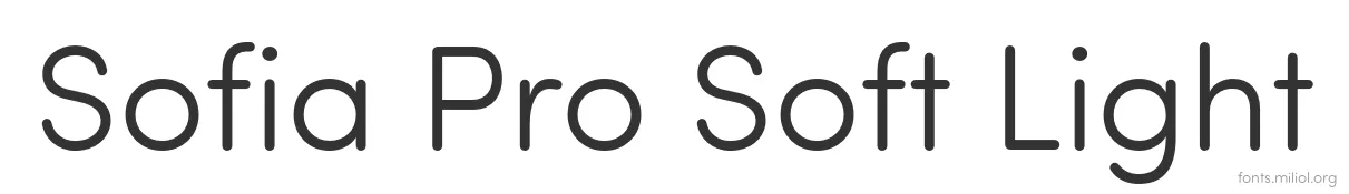 Sofia Pro Soft Light 字体预览图
