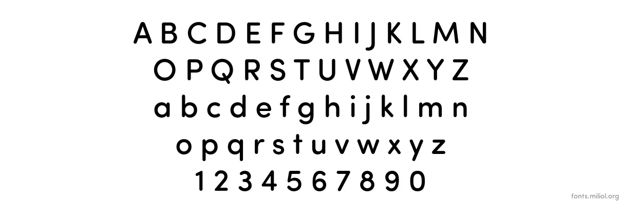 Sofia Pro Soft Medium 字体映射图