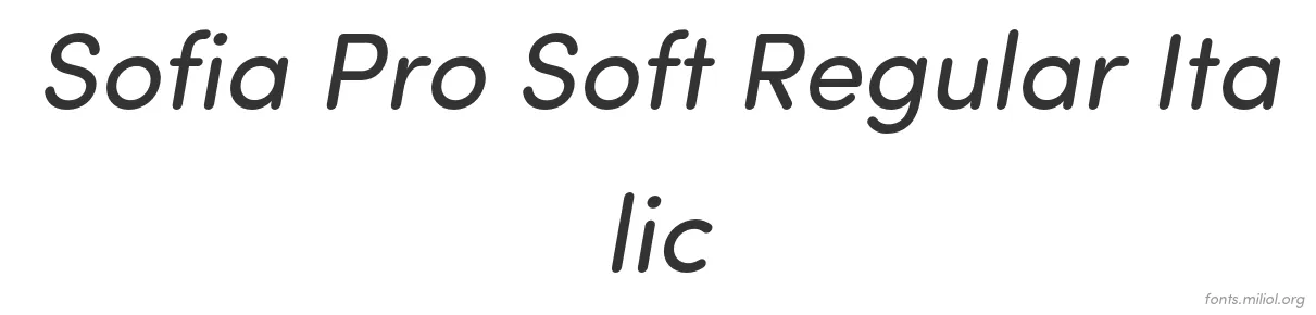 Sofia Pro Soft Regular Italic 字体预览图