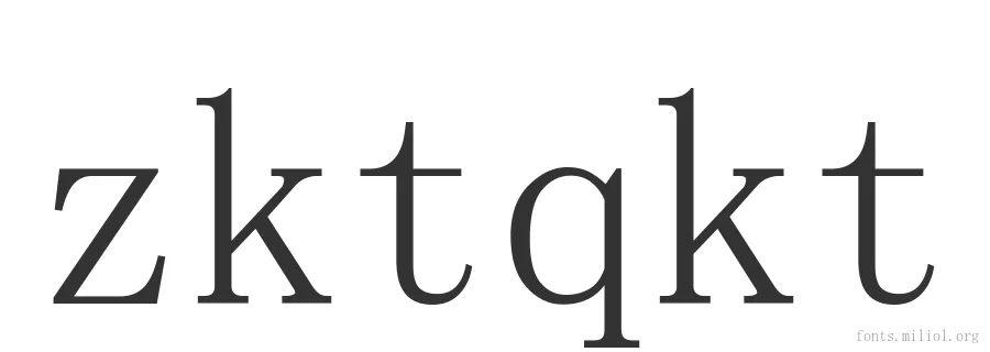 zktqkt 字体预览图