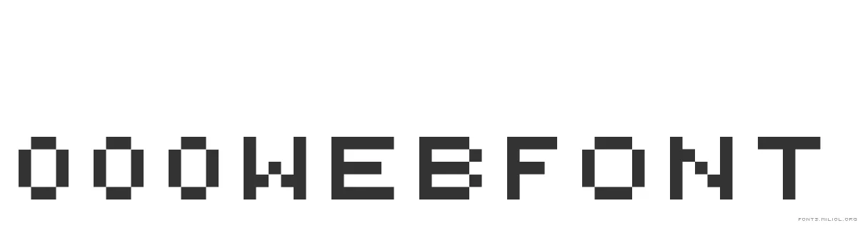 000webfont 字体预览图