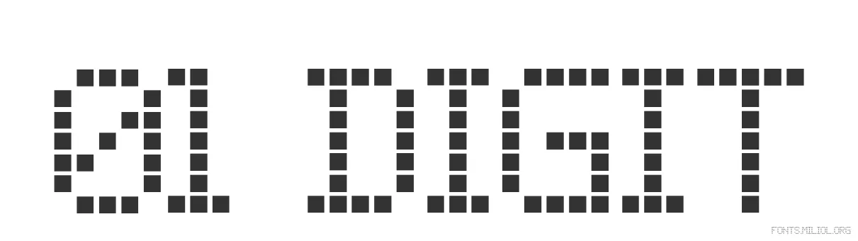 01 Digit 字体预览图