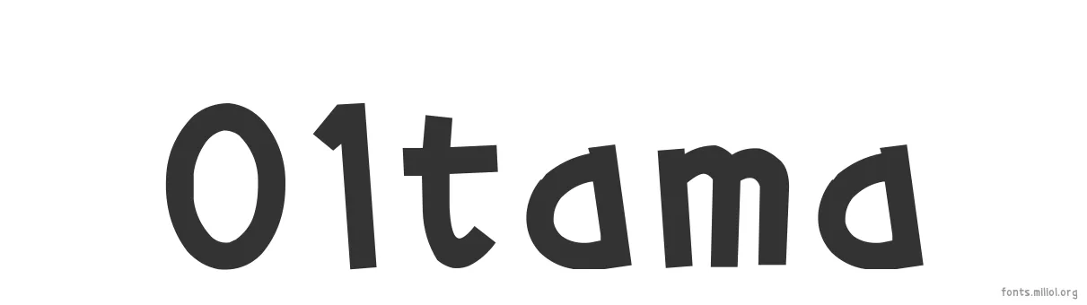 01tama 字体预览图