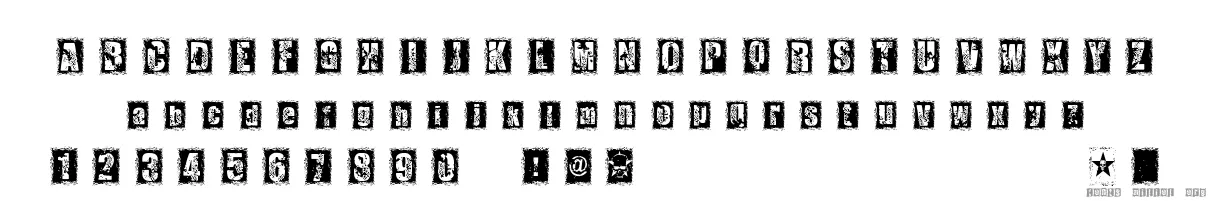 1 DIMENCION 字体映射图