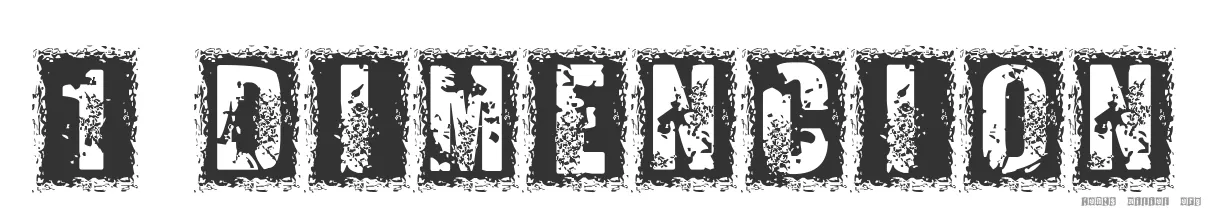 1 DIMENCION 字体预览图