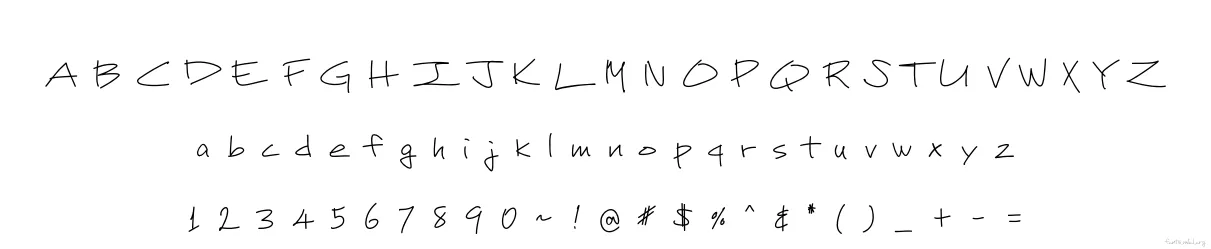 #1Ichiro 字体映射图