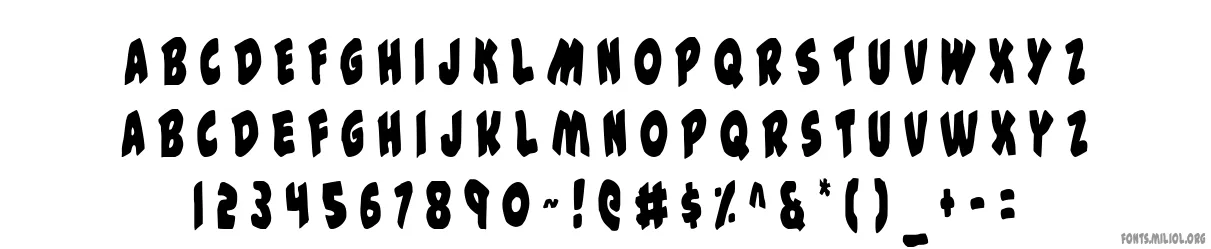 #44 Font Condensed 字体映射图