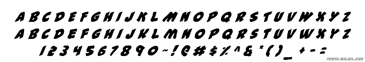 #44 Font Italic 字体映射图