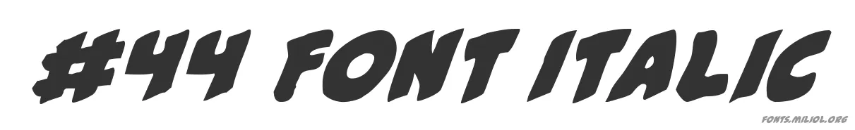 #44 Font Italic 字体预览图
