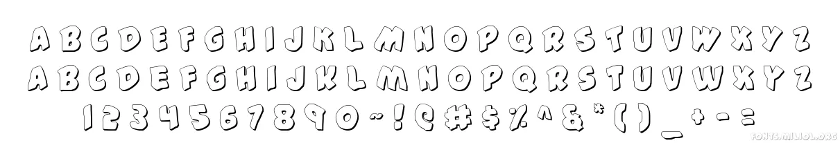 #44 Font Shadow 字体映射图