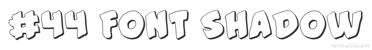#44 Font Shadow 字体预览图