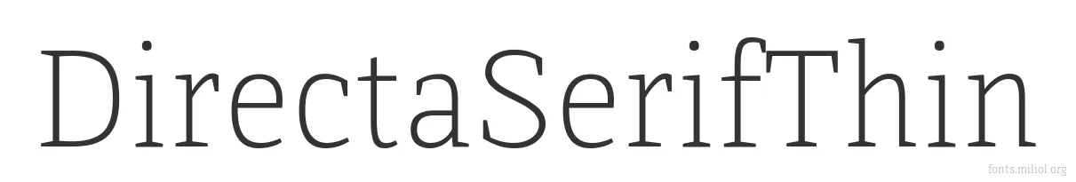 DirectaSerifThin 字体预览图