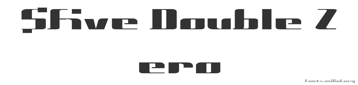 $Five Double Zero 字体预览图