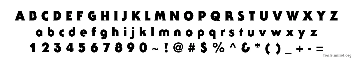 SerifGothicStd-Black 字体映射图