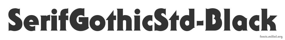 SerifGothicStd-Black 字体预览图