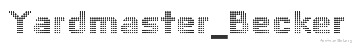 Yardmaster_Becker 字体预览图
