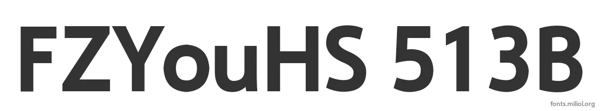FZYouHS 513B 字体预览图